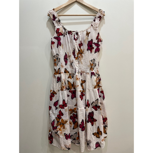 🍄50% White Midi Dress Butterfly - Picture 2 of 14